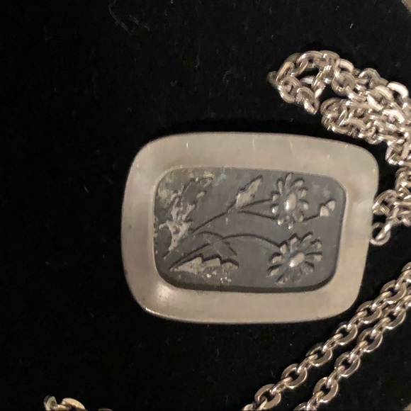 Mid-century pewter Rune Tennesmed necklace. - Picture 3 of 4